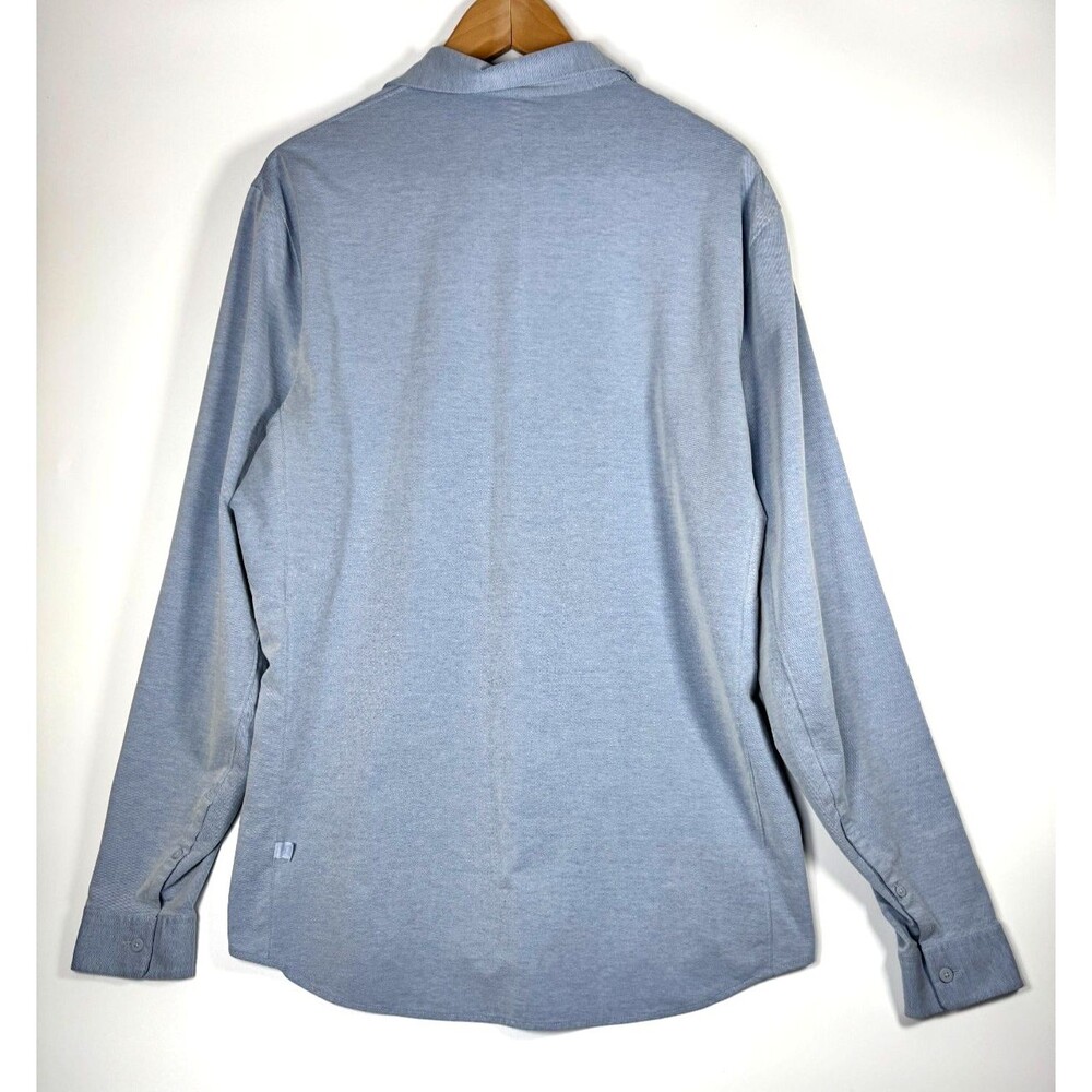 Lululemon Oxford Shirt Mens Blue‎ Long Sleeve Button Front Pocket Minimalist - Picture 5 of 16